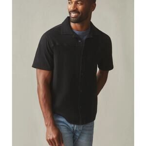 American Giant Horizon Shirt Button Up Short Sleeve Black Size 2XL NEW